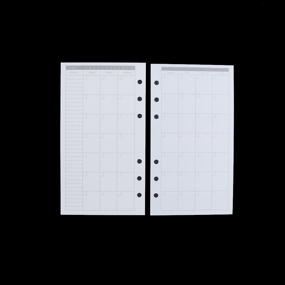 A5 Spiral Dotted Grid Notebook - Recambio de Hojas Sueltas para Agenda
