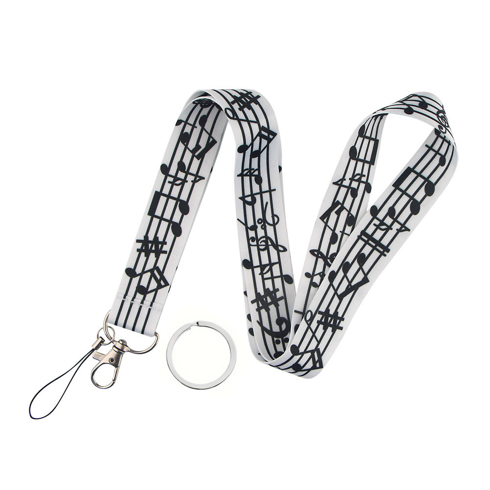 Blank Sheet Music Notebook - Cordones de notas musicales para llaves,