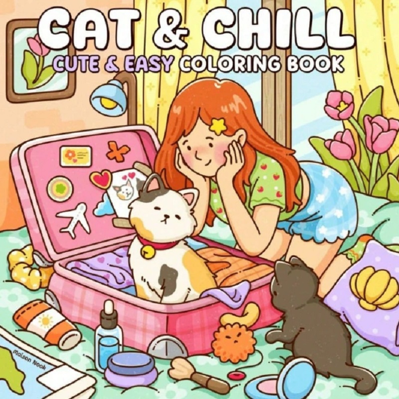 Adult Coloring Book Stress Relief - Libro para colorear fácil y bonito