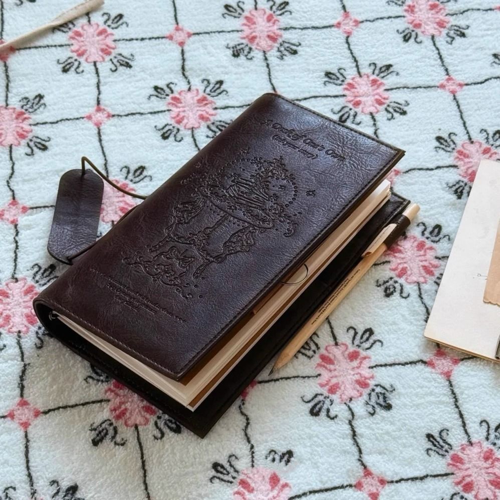 Vintage Leather Journal Notebook - Cuaderno Vintage Negro de Cuero PU,