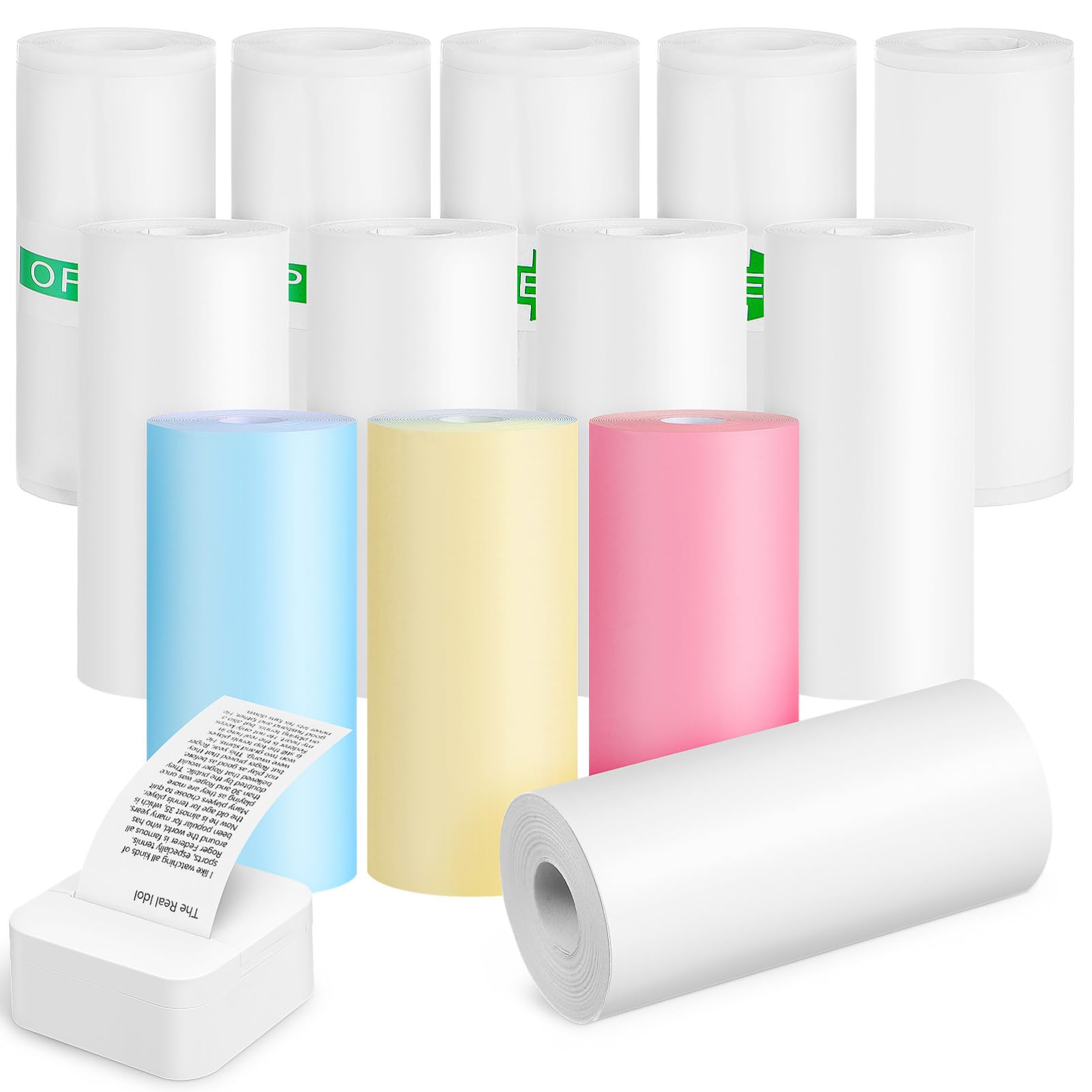 Mini Pocket Thermal Printer Paper Roll - Papel Térmico para Mini Impresora, 13