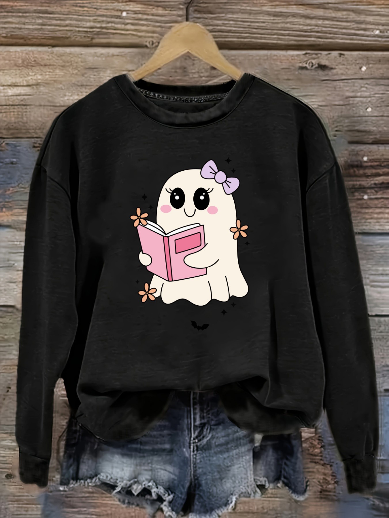 Books - Camiseta Casual de Manga Larga con