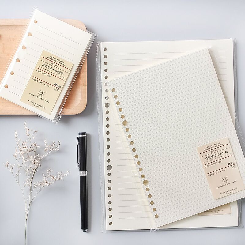 A5 Spiral Dotted Grid Notebook - Recambio de cuaderno de hojas sueltas