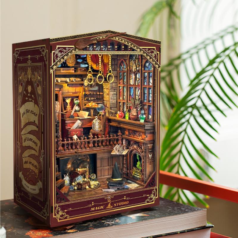 Kits de inserción de estante d - Diy Wooden Book Nook Kit Shelf Insert reseña y precio