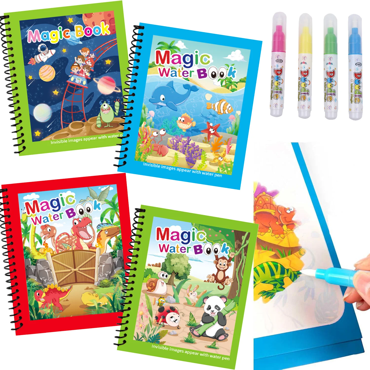 Libro de Pintura Mágica con Ag - Reusable Water Magic Coloring Book reseña y precio