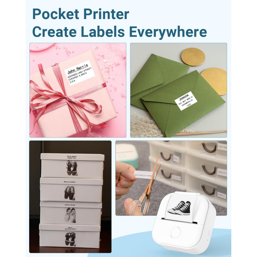 Phomemo-Impresora térmica de b - Mini Pocket Thermal Printer Paper Roll reseña y precio