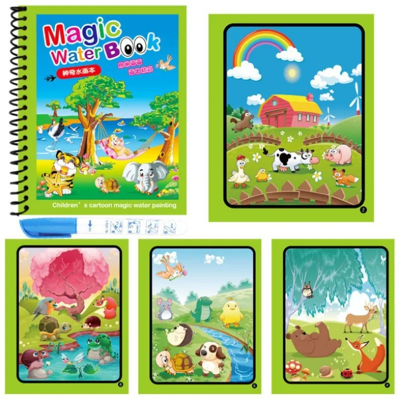 Libro mágico reutilizable para - Reusable Water Magic Coloring Book reseña y precio