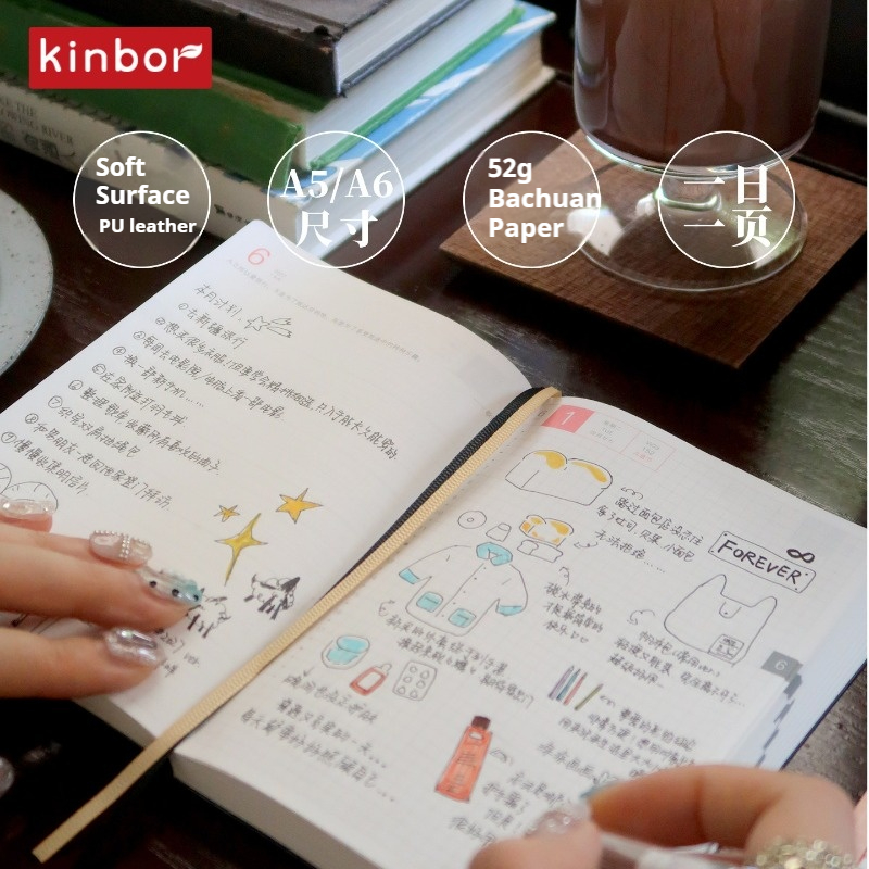 Planificador diario kinbor 202 - Vintage Leather Journal Notebook reseña y precio