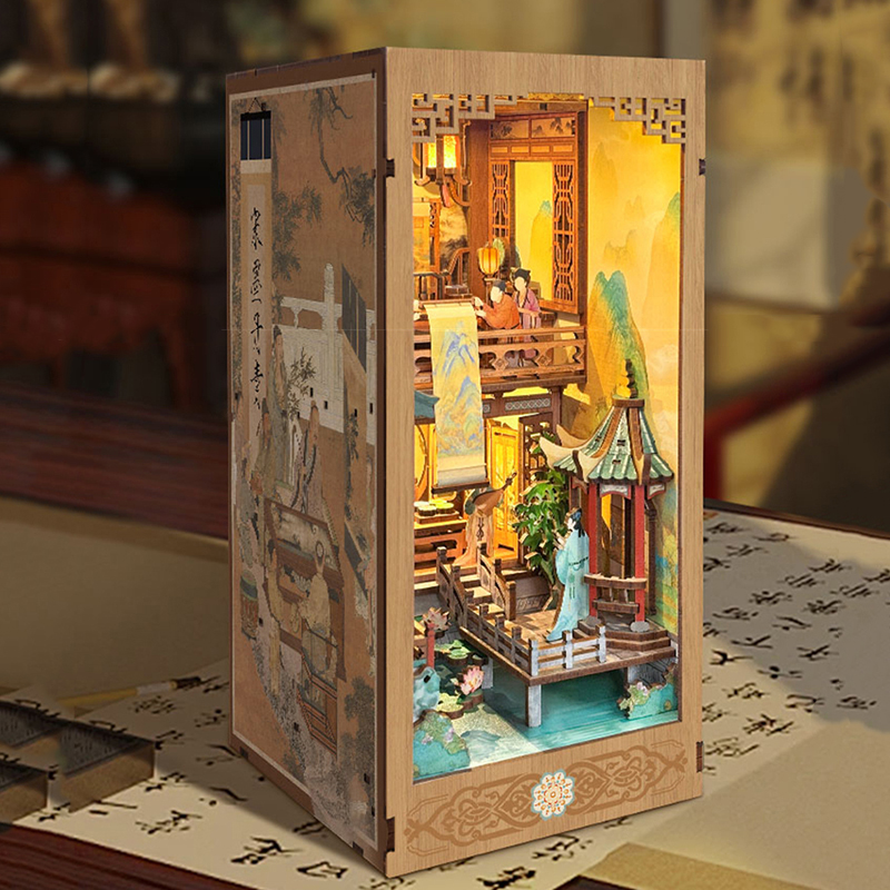 Kit de inserción de estante de - Diy Wooden Book Nook Kit Shelf Insert reseña y precio