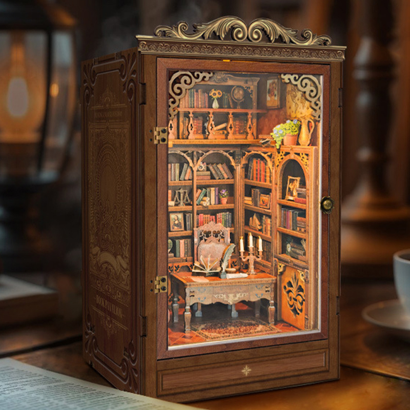 Estante de rincón para libros  - Diy Wooden Book Nook Kit Shelf Insert reseña y precio