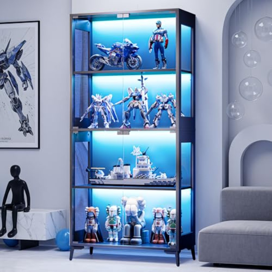 Vitrina de cristal con puertas - Books reseña y precio