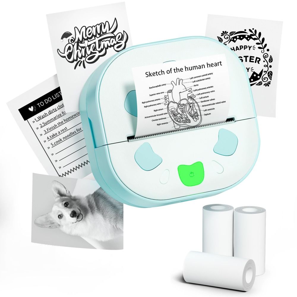 Mini impresora de pegatinas co - Mini Pocket Thermal Printer Paper Roll reseña y precio