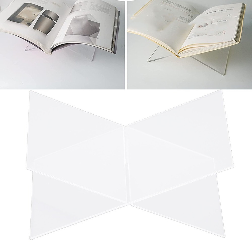 1 set de soporte para libros d - Clear Acrylic Book Stand Holder reseña y precio