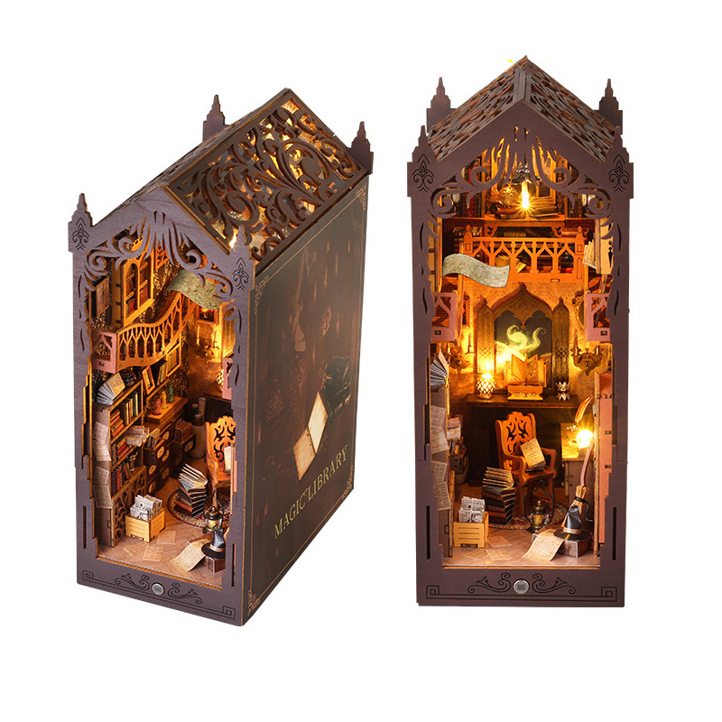 Kits de Inserción para Estante - Diy Wooden Book Nook Kit Shelf Insert reseña y precio