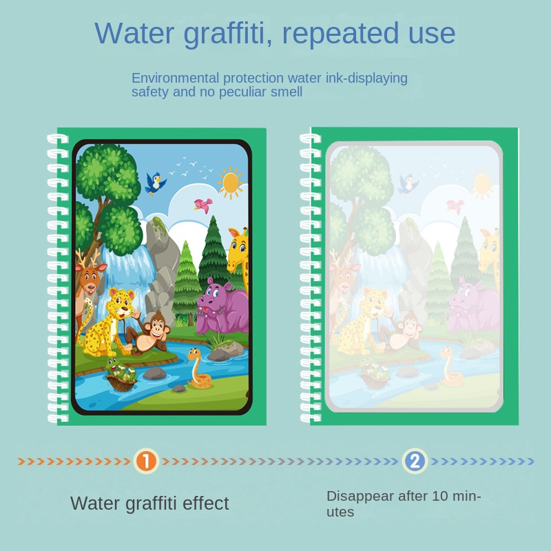 Libro mágico de dibujo al agua - Reusable Water Magic Coloring Book reseña y precio